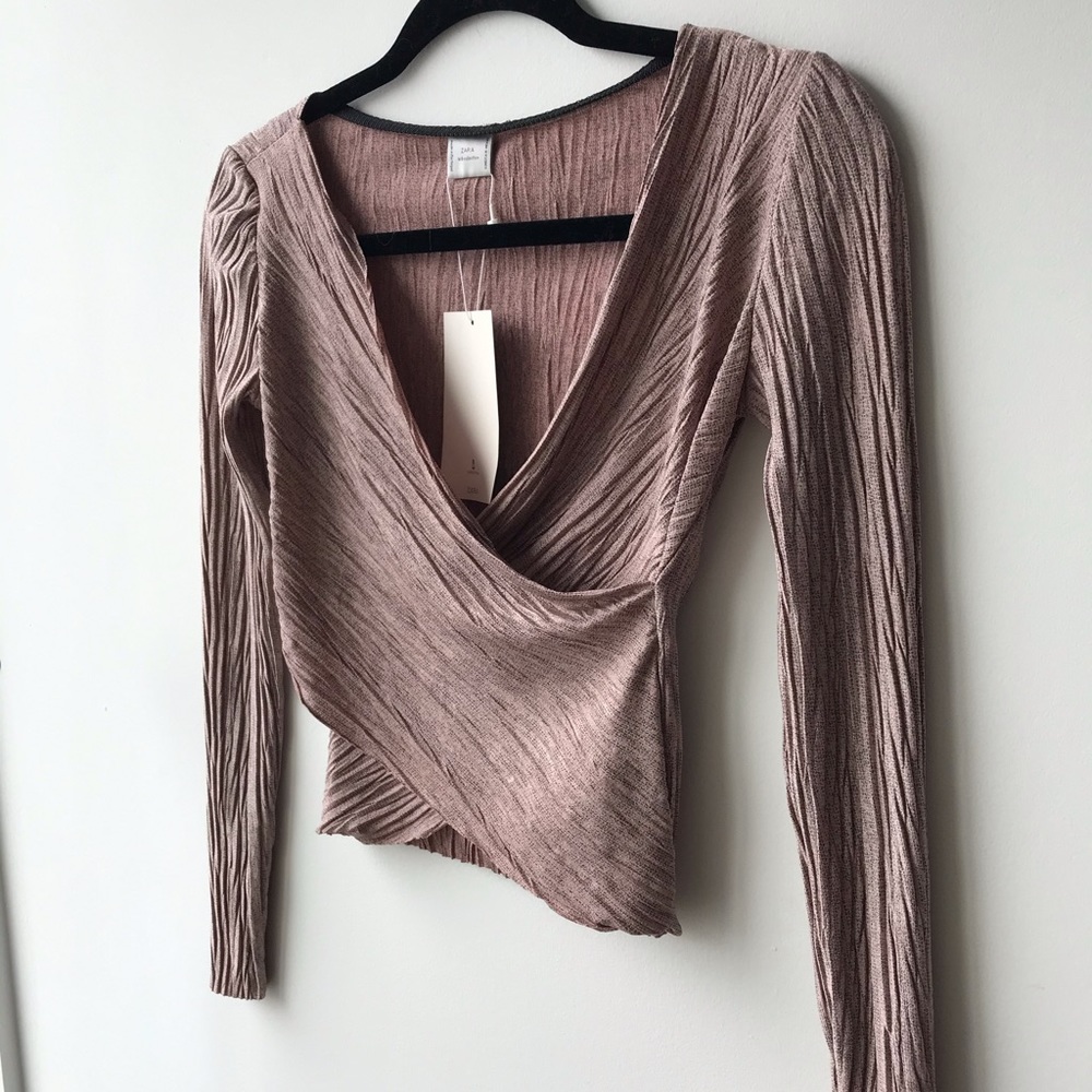 Zara W/B Collection Surplice Blouse 💞 - Picture 6 of 7